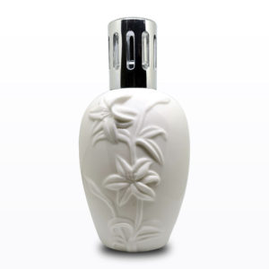 Silver Accent White Rose Fragrance Lamp
